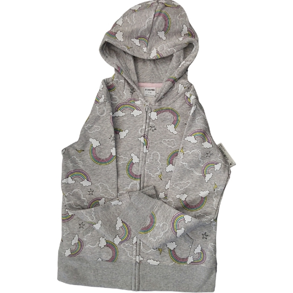 NWT Girls Size Medium (8) zip up hooded sweatshirt